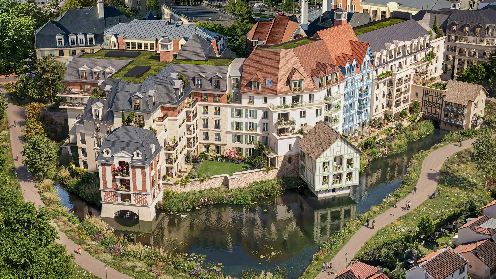 Maquette 3D d’un programme immobilier neuf