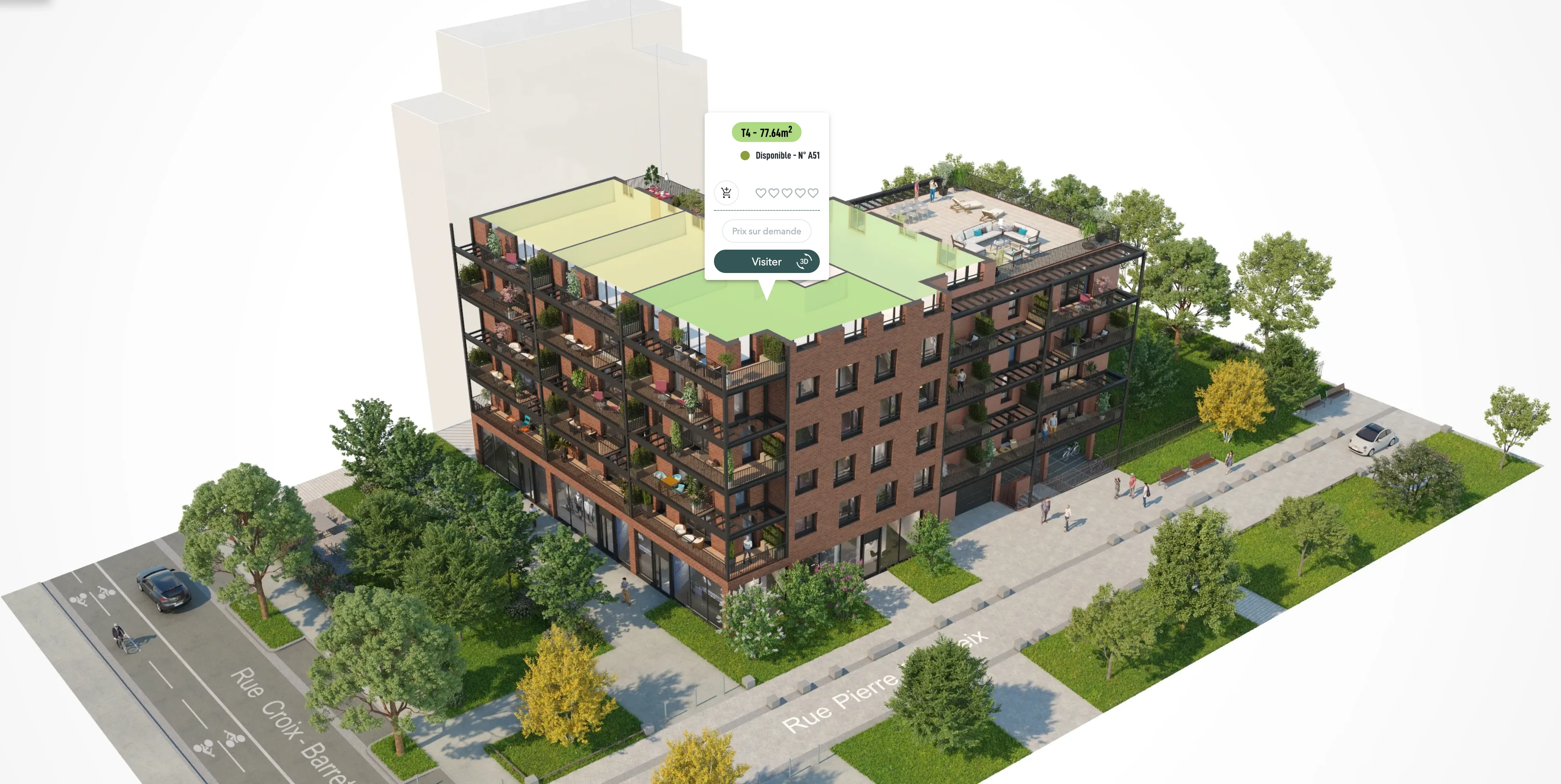 Plan 3D et maquette de programme immobilier